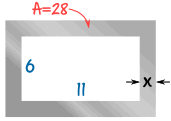 面积=28