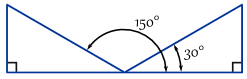 三角形 30 和 150 度